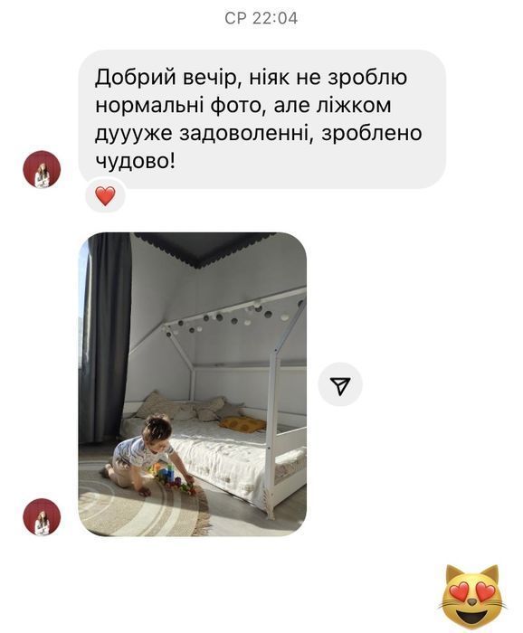 Меблі в дитячу спальню дерево ліжко будинок кровать домік з дахом