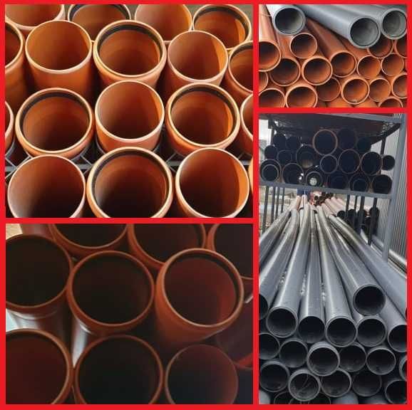 Rury kanalizacyjne i kształtki 32, 50, 75, 110, 160, 200mm, drenaże
