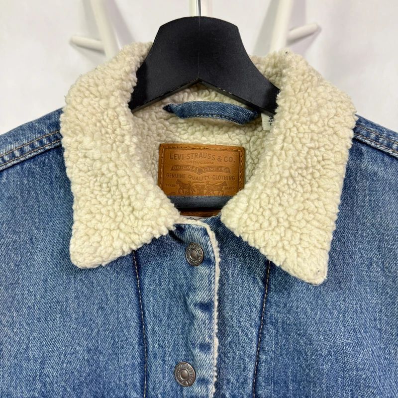 Kurtka jeansowa bez kaptura katana sherpa Levis