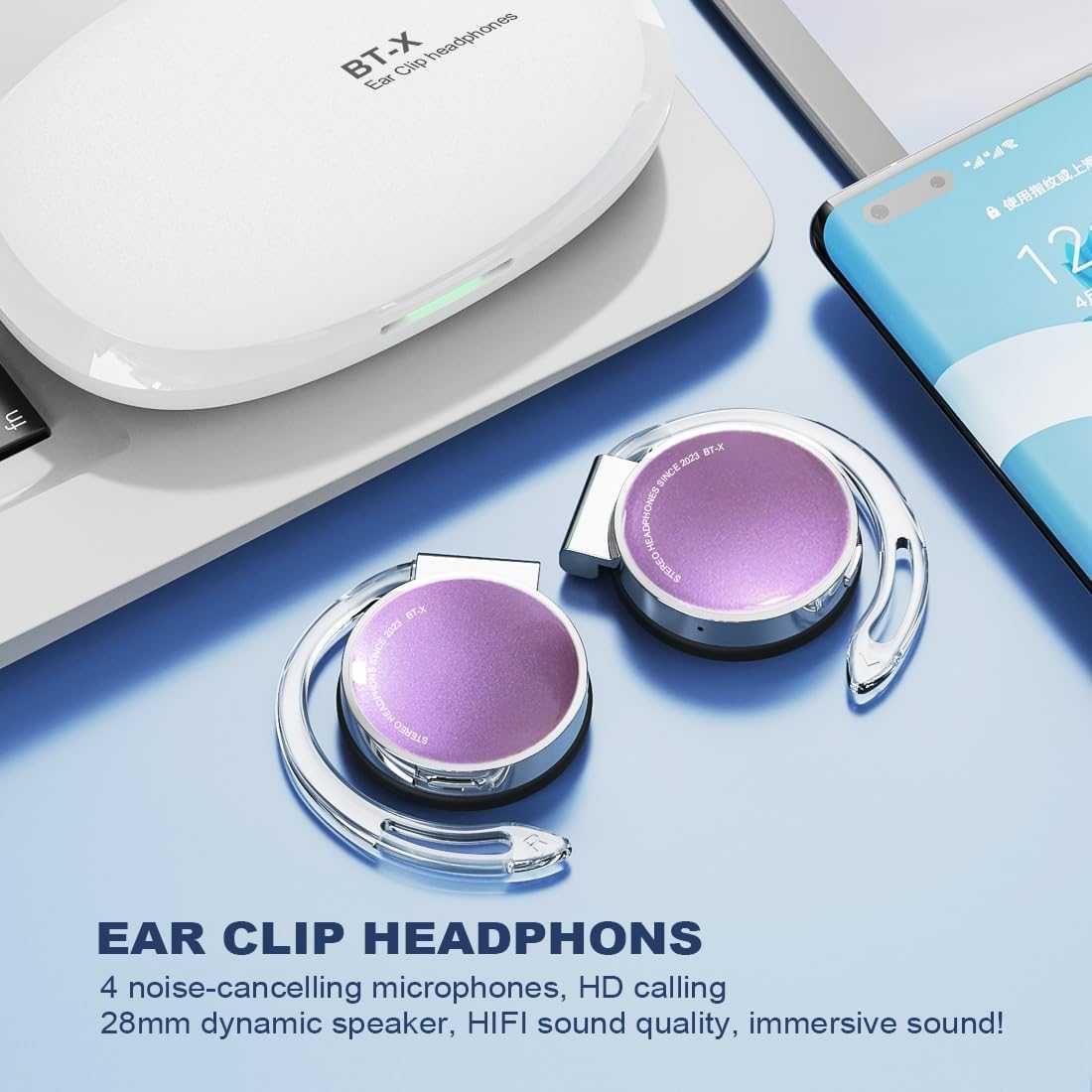 Słuchawki z klipsem Bluetooth sport V5.3
