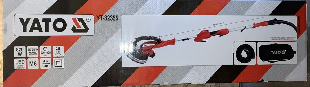 Шліфмашина (Жираф)Yato YT-82355 Led 820W з пилососом