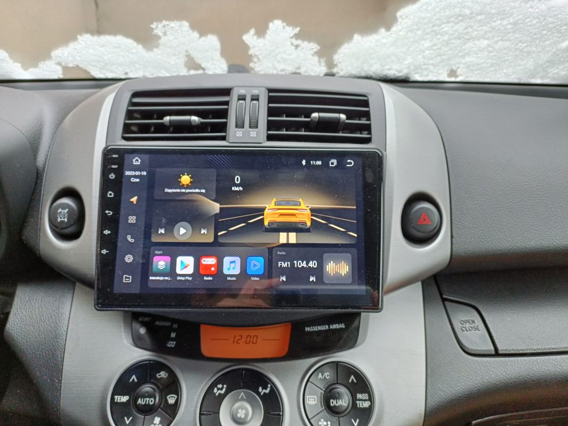 Android radio 9 " CarPlay Nawigacja gratis ramka RAV4
