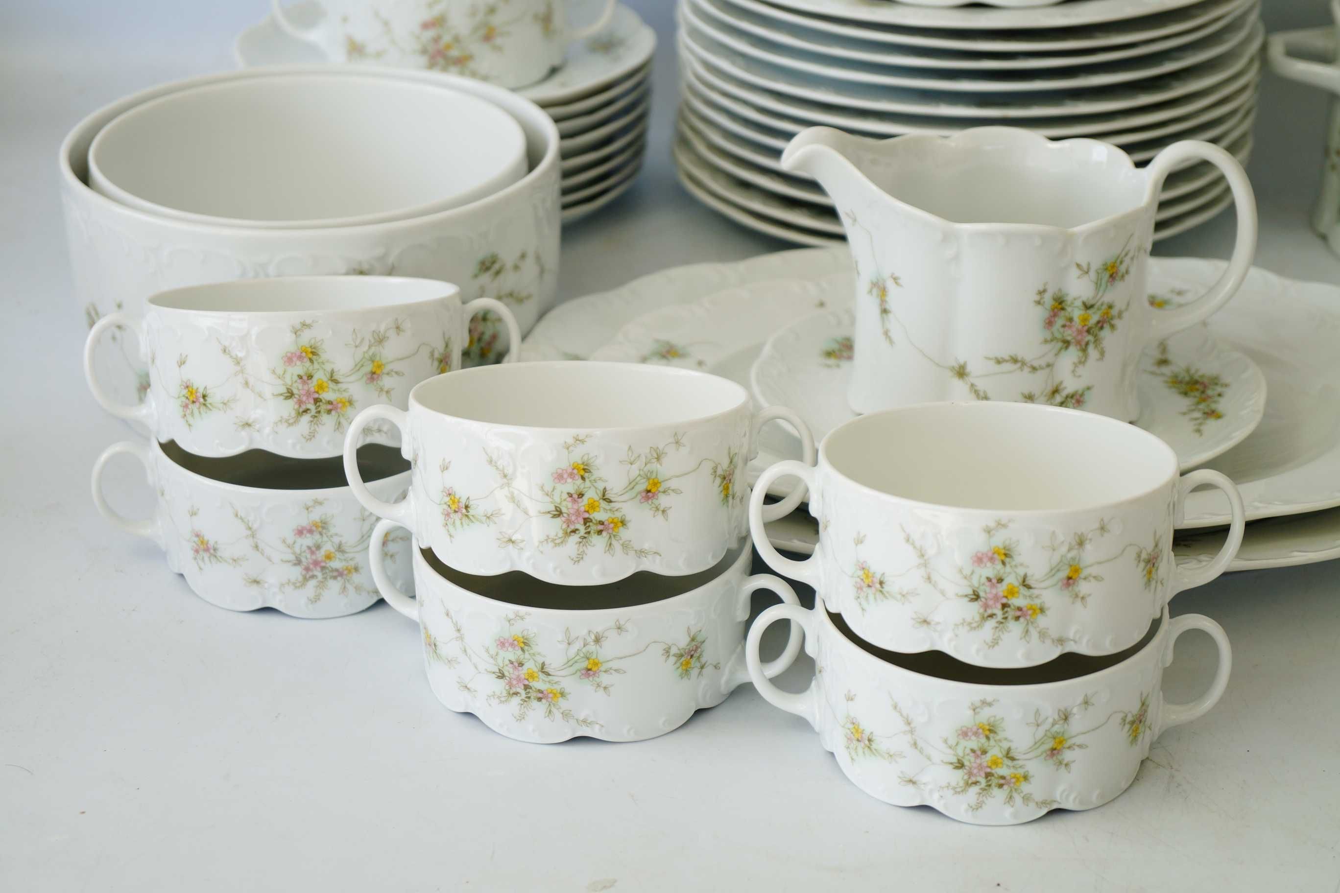 Rosenthal Monbijou Grune Ranke serwis obiadowy 8-12 os bulionówki