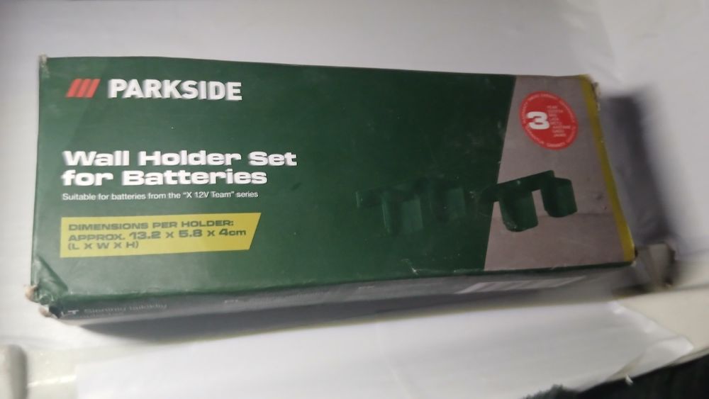 PARKSIDE Wall Holder Set for Batteries – uchwyty ścienne na akumulator