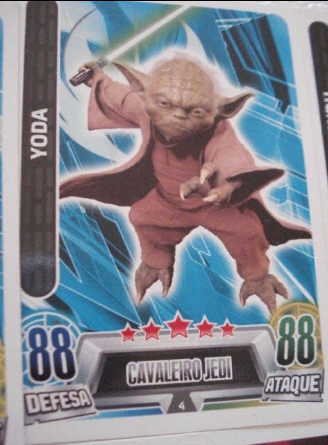 100 cartas Star Wars topps force attax coleção completa de 2010