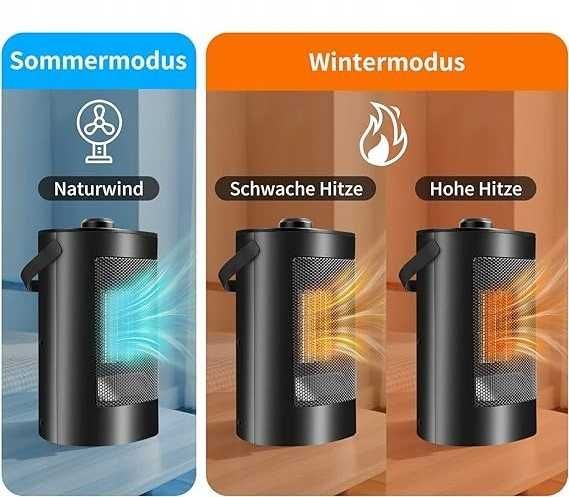 Termowentylator grzejnik elektryczny energooszczędny 1500 W 3 tryby