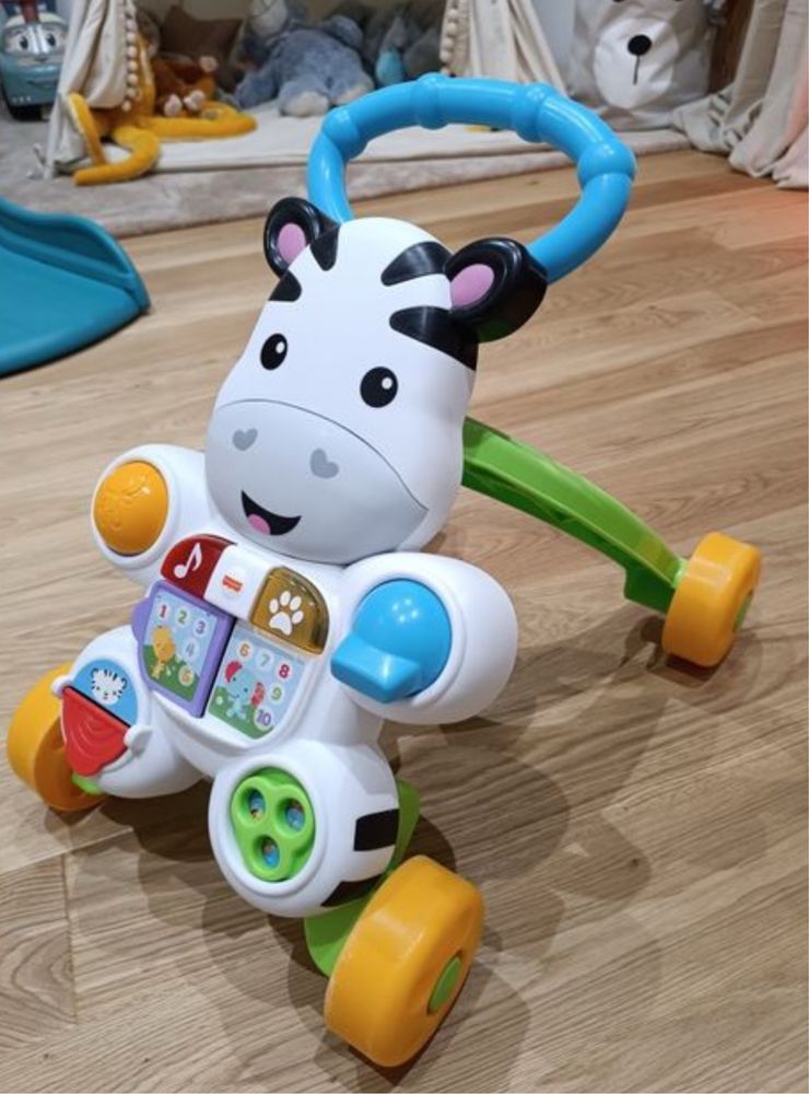 Chodzil do pchania fisher price zebra interaktywny
