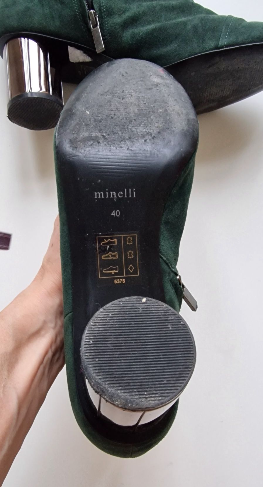 Botki Minelli obcas zielone