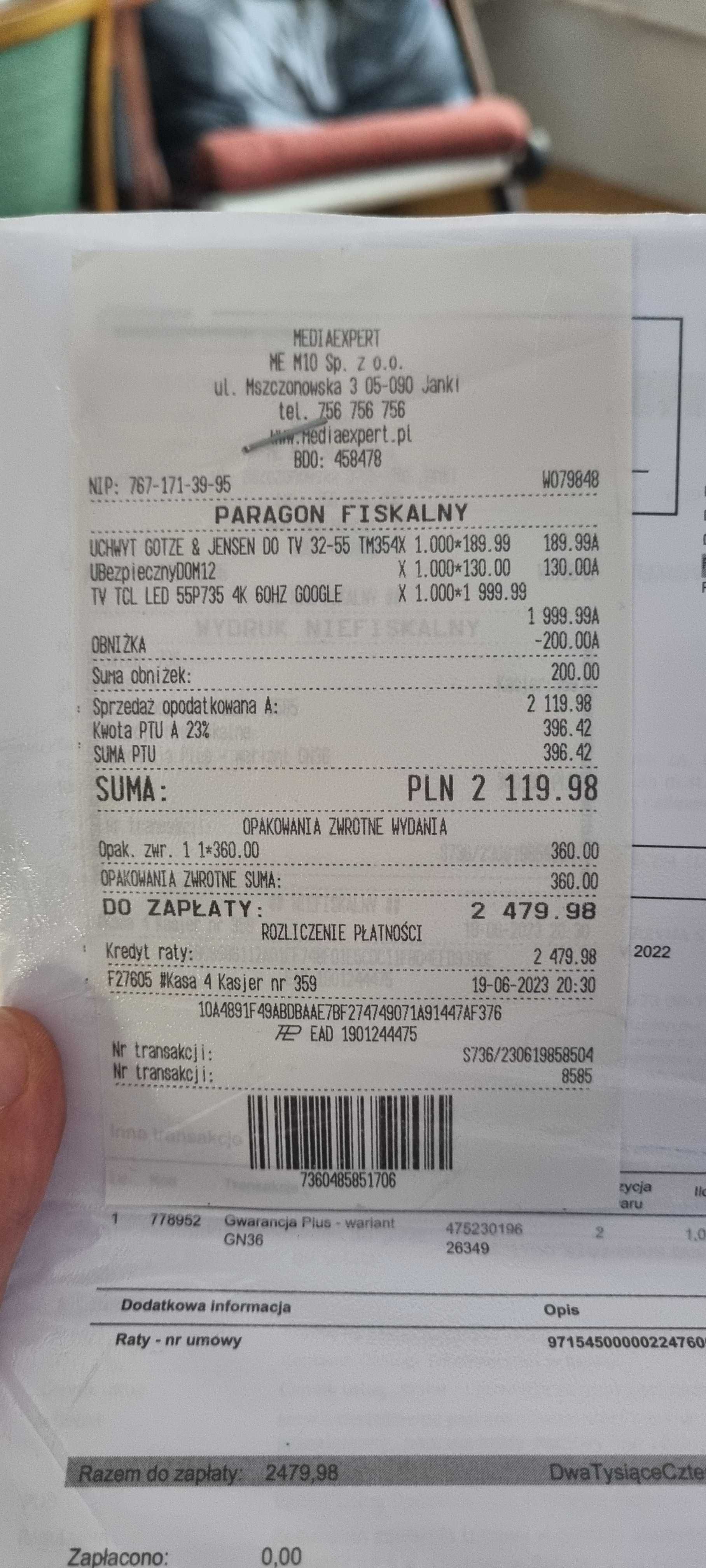 Telewizor TCL 55'