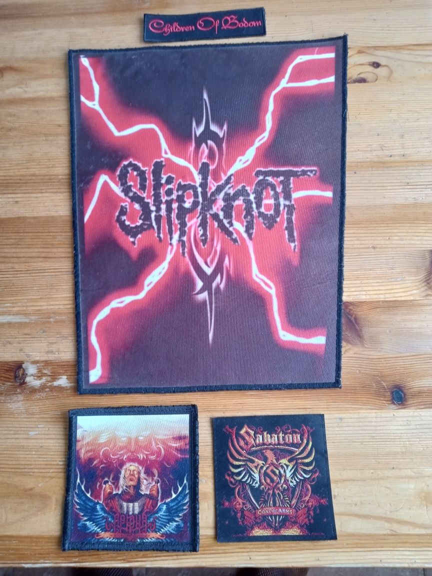 Slipknot, Sabaton, Arkona naszywki metal rock, zestaw