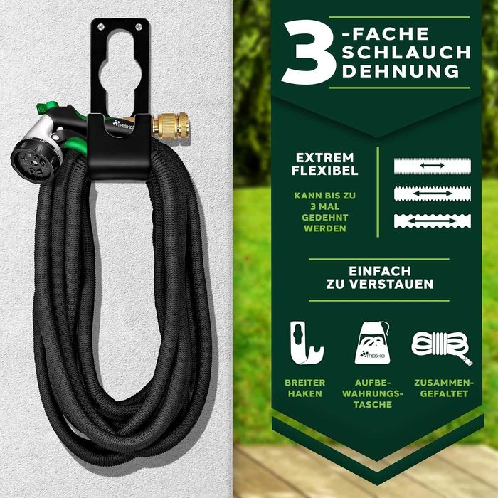 Wąż ogrodowy elastyczny 30m czarny