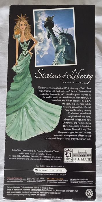 Barbie Collector – Statue of Liberty (Pink Label, Landmark Collection