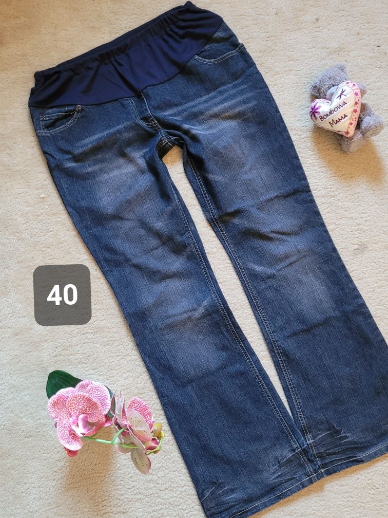 Jeansy ciążowe, spodnie ciążowe r.40 idealny!