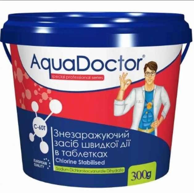 Шок хлор быстрый хлор AquaDoctor C60-T Химия для бассейна в таблетках