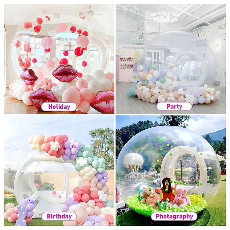 bubble house namiot tunel dmuchany bańka domek z balonami imprezowy 3m