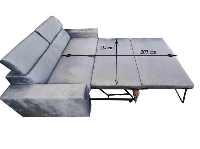 Sofa Z Zagłówkami 186 Cm  Apollo KS05N Duża Powierzchnia Spania