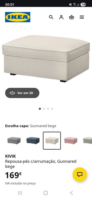 Repousa pés ikea kivik