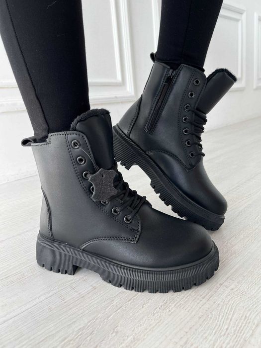 Жіночі зимові черевики (36-41) шкіряні бежеві | сапожки ботинки