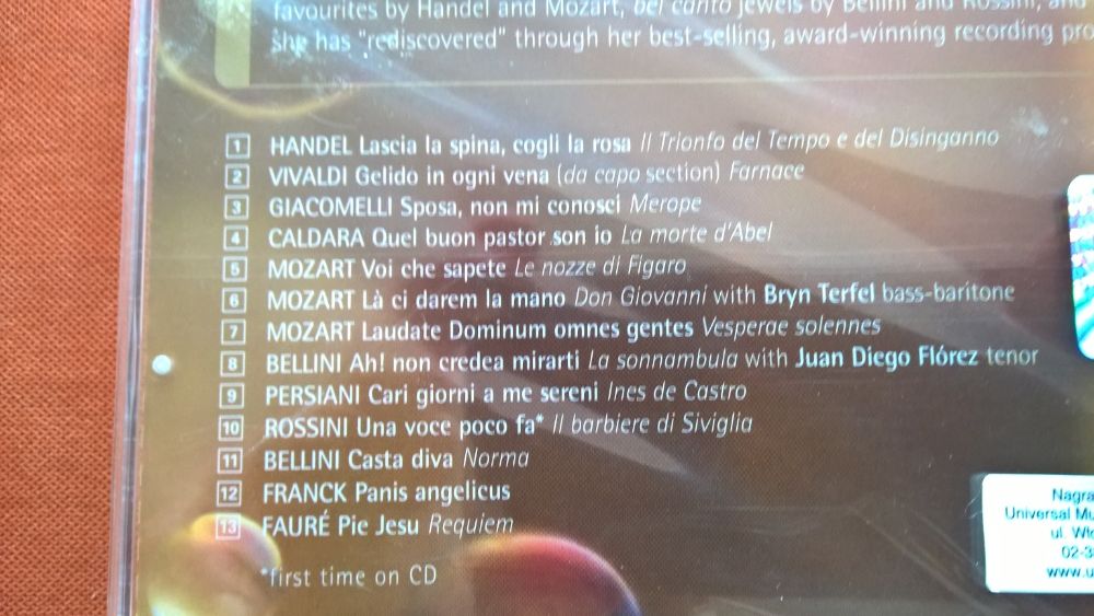 Cecilia Bartoli "Sospiri" CD nowa w folii
