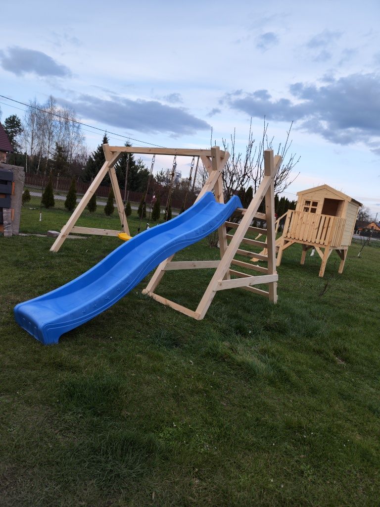 Stelaż pod ślizg huśtawki zjeżdżalnia plac zabaw wspinaczka