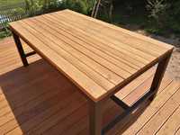 Stół na taras lub do ogrodu,masywny,tarasowy,ogrodowy blat 4cm jesion