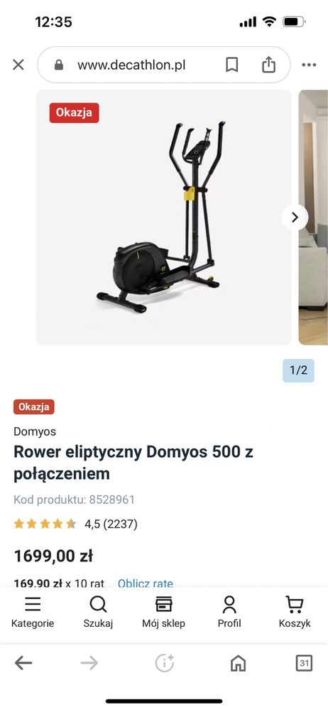 Orbitrek/ rower eliptyczny domyos 500