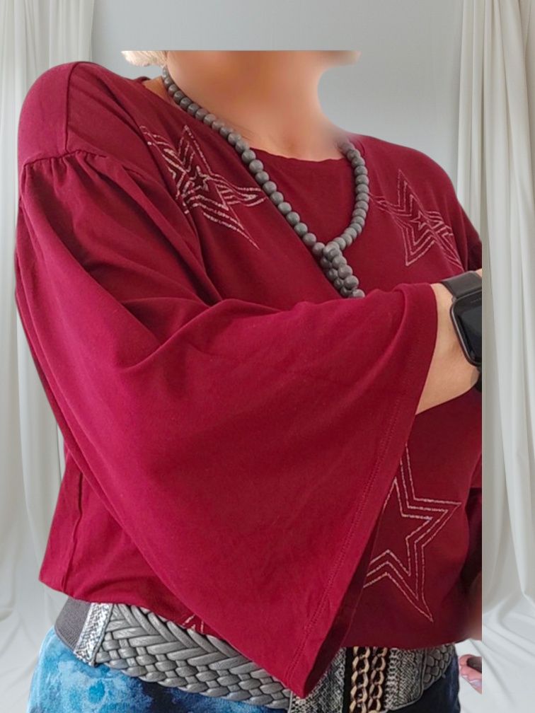Nietuzinkowa bluzeczka bordo Laura Scott