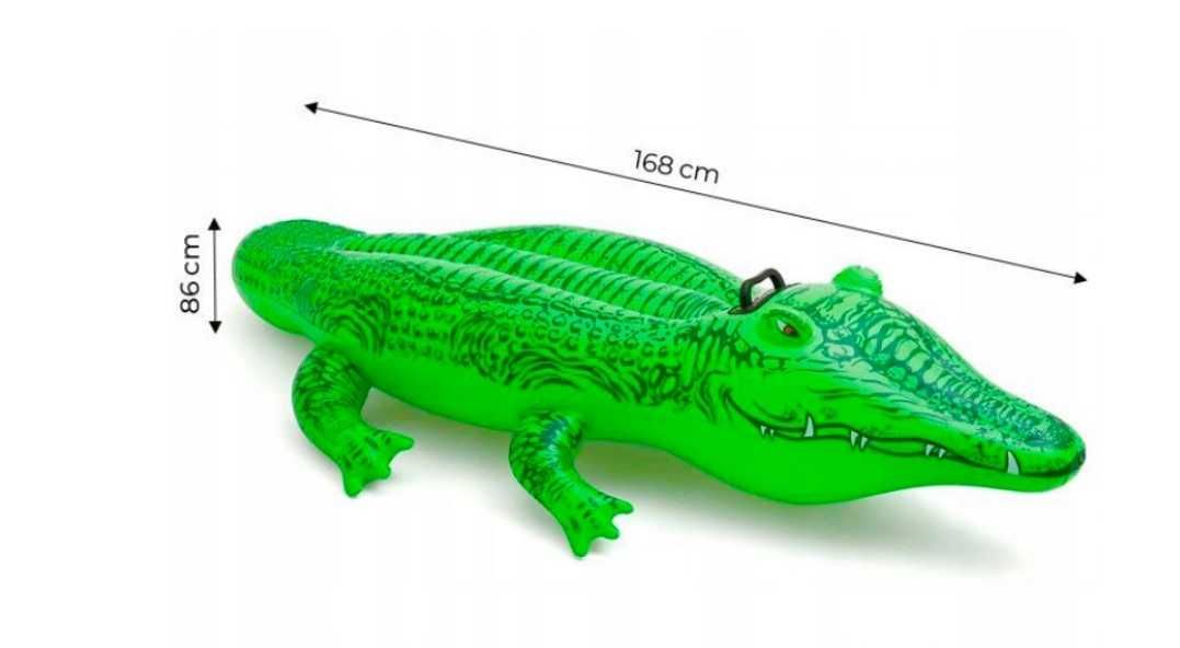 Dmuchany Krokodyl Aligator Do Pływania Dla Dzieci Dorosłych *okazja*