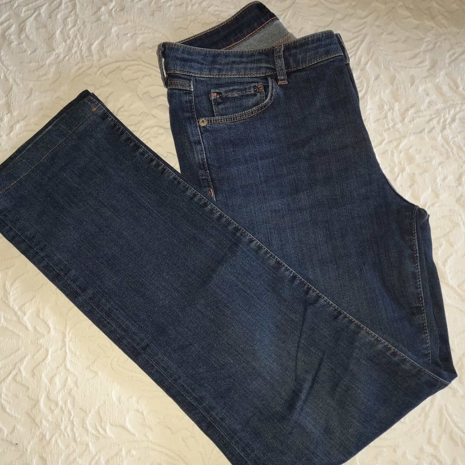 Calça ganga azul escuro regular fit Massimo Dutti - como novas