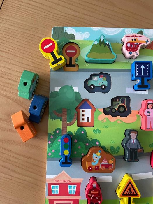 Игрушки сортер деревянный  пазлы деревянные фигурки сенсорные мячики