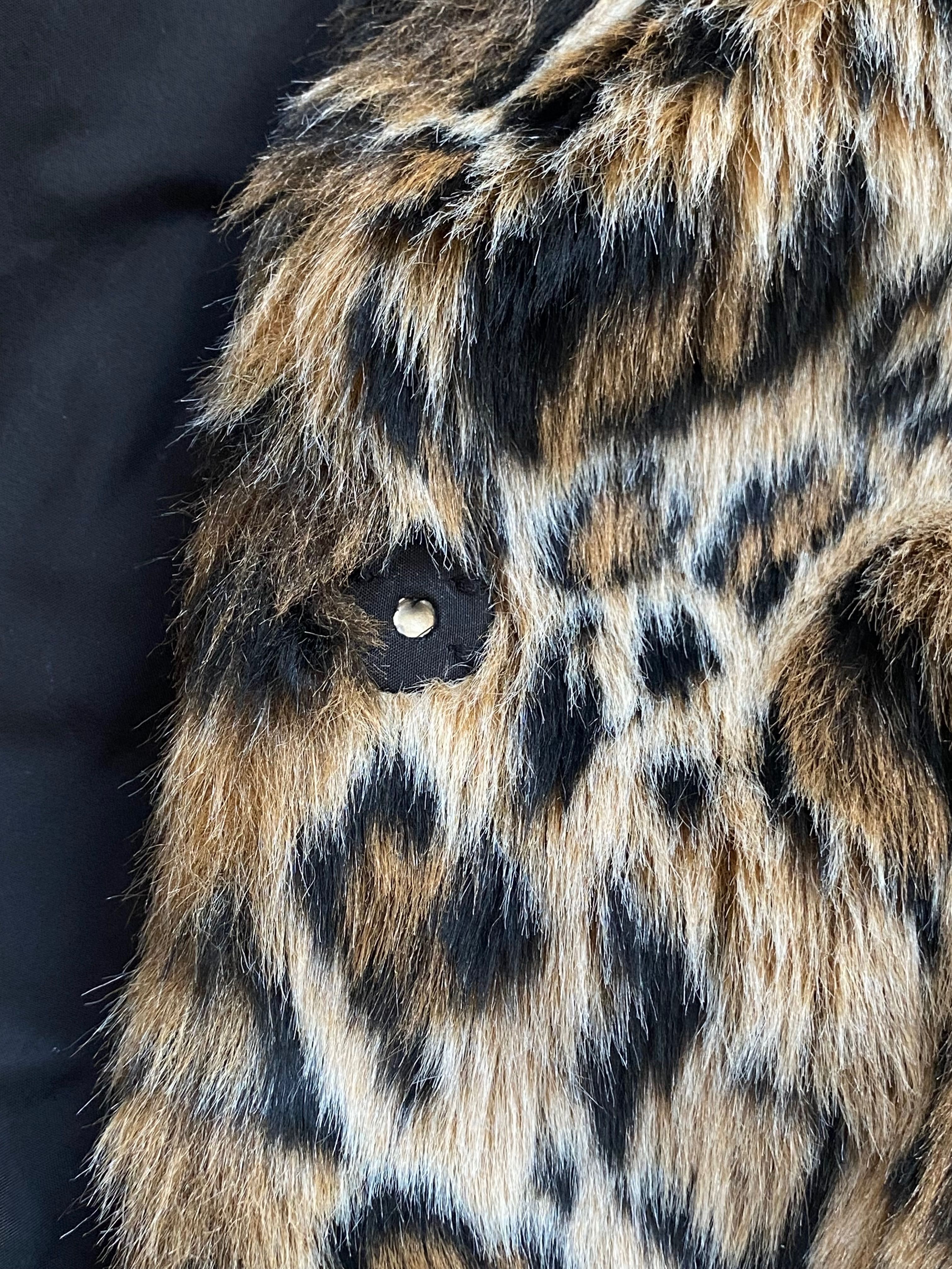 Леопардова шуба з штучного хутра H&M