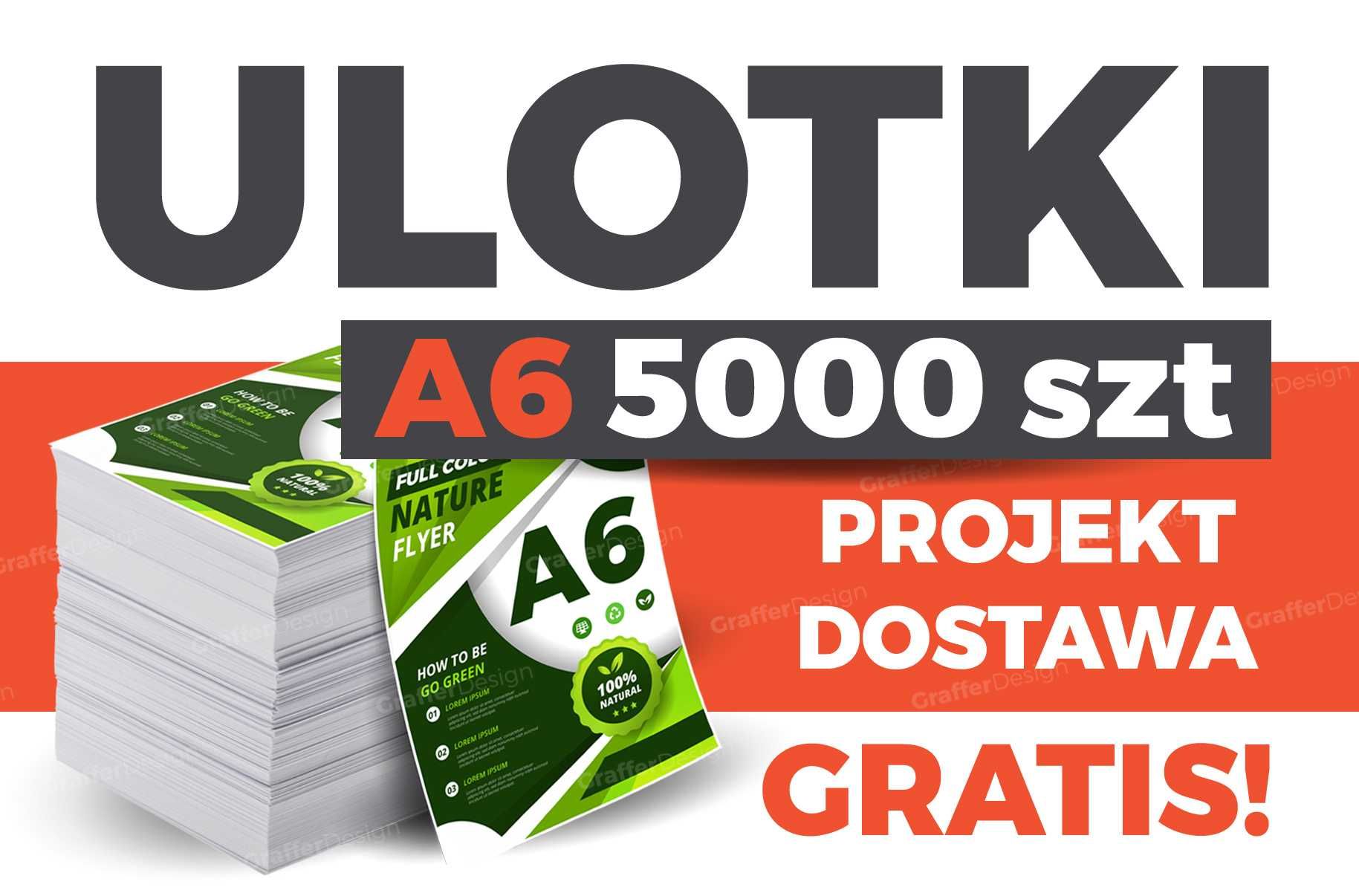 Ulotki A6 / 5000 - wizytówki ulotki baner rollup druk reklama