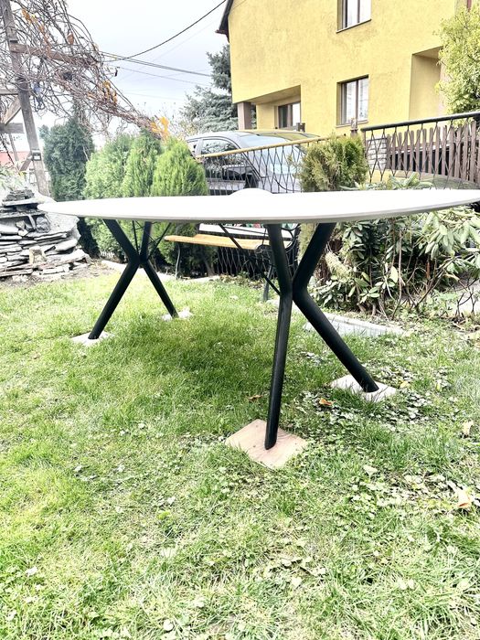 Stół ława owalny 2,40 cm x 1,10 cm dębowy nowy