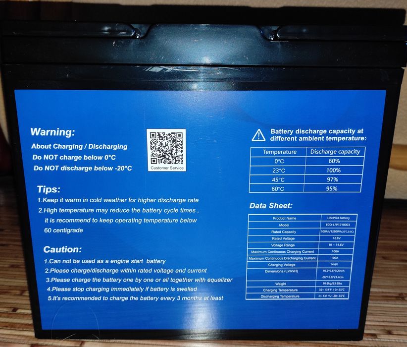 Батарея 1280Wh 12.8V 100Ah LifePO4 - DC House. Новий. Америка!