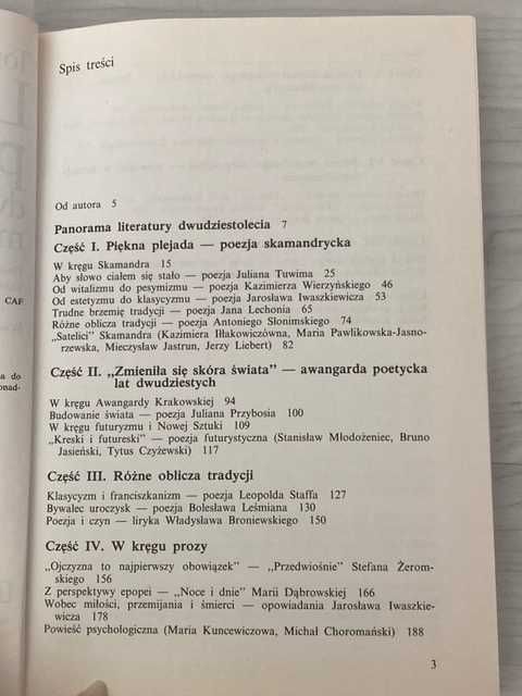 Literatura polska 20-lecia międzywojennego podręcznik WSiP 1995