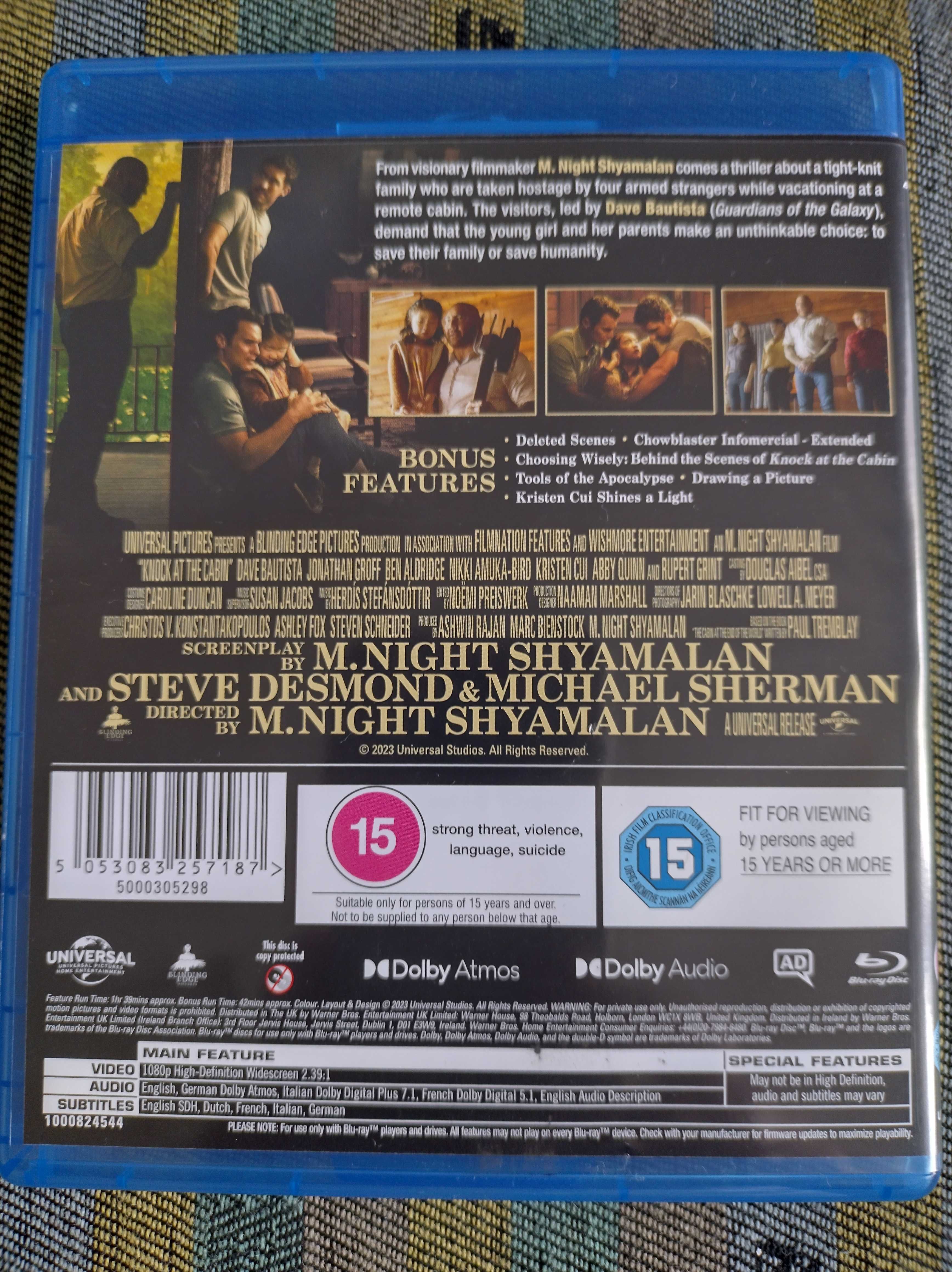 Film KNOCK AT THE CABIN na Blu-Ray Stan idealny!!