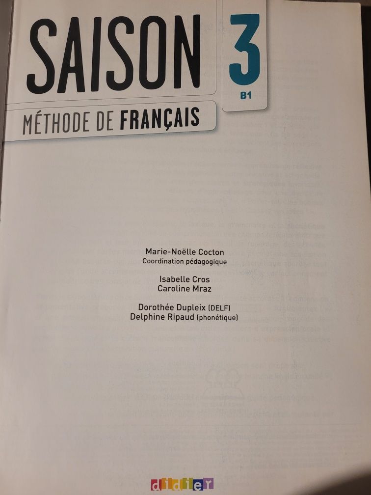 Saison 3 B1 Méthode de français podręcznik do nauki języka francuskieg