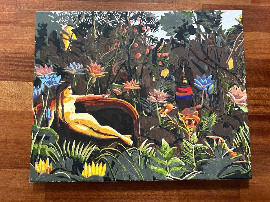 Obraz Kobieta w dżungli - Płótno na ramie 50x60