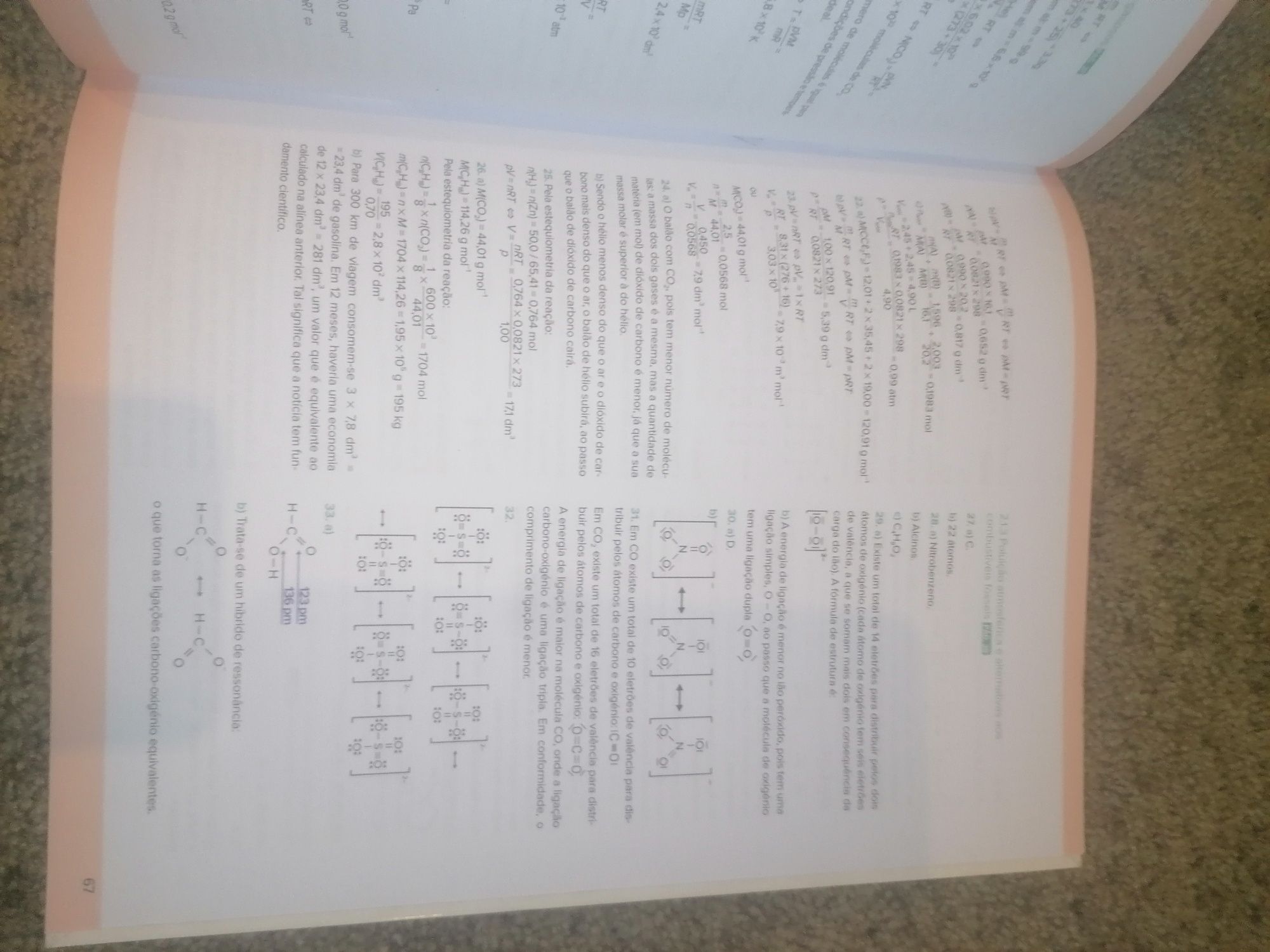 Caderno de exercícios e problemas 12°ano Química