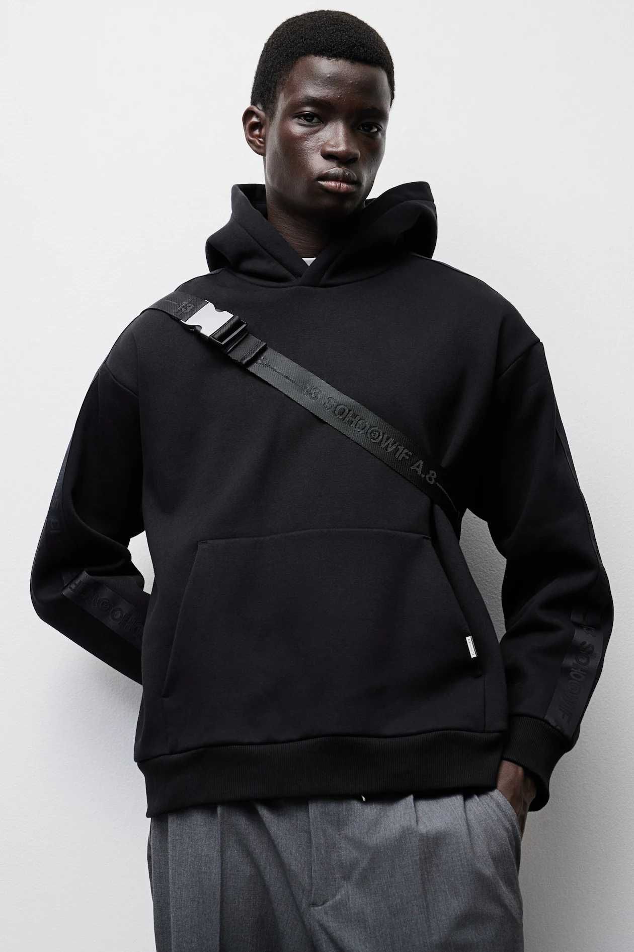 Толстовка H&M свободный крой с полосками по бокам р. L (укр. 50), NEW.