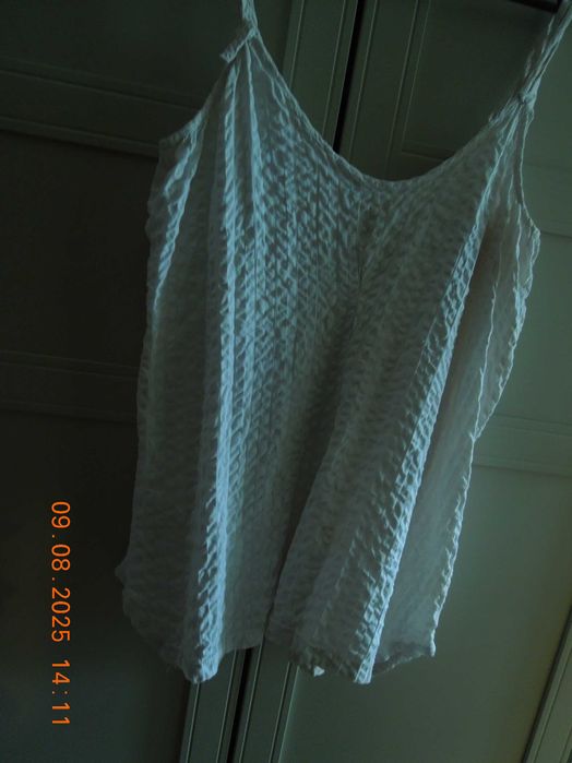 Dwie Nocne Koszulki na ramiączkach Biała i Pomarańcz niegniotące 42/44