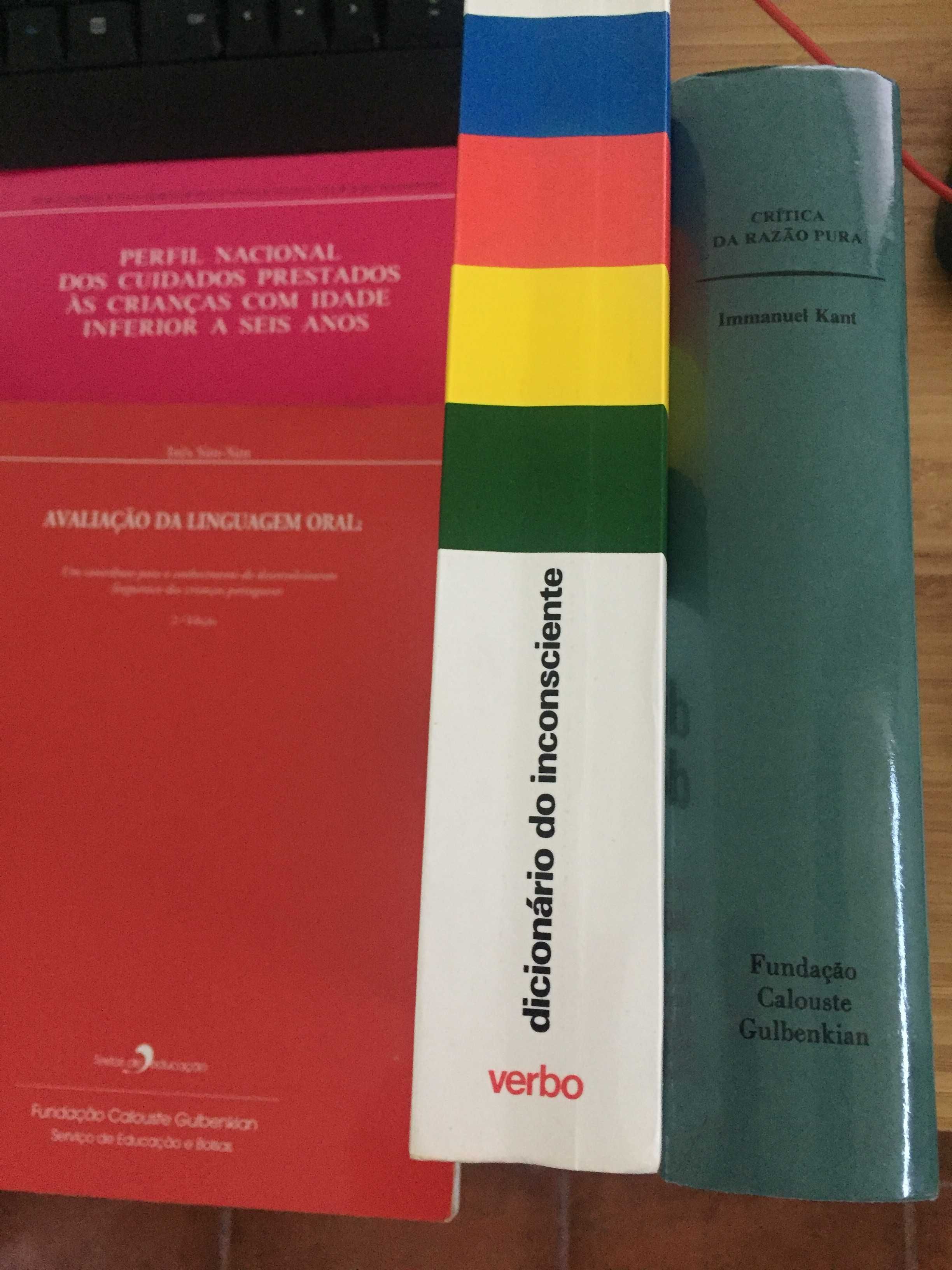 Livros Curso Psicologia. Dicionário Psicanálise. Calouste Gulbenkian.