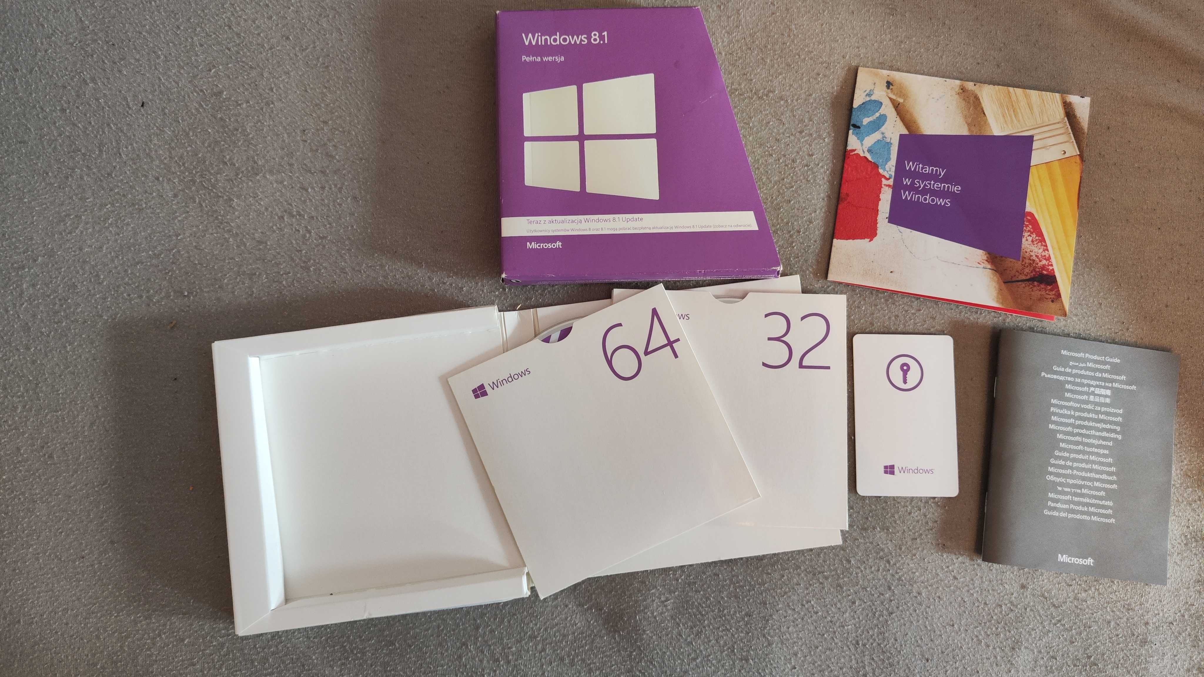 System operacyjny Microsoft Windows 8/8.1 BOX 32/64bit PL