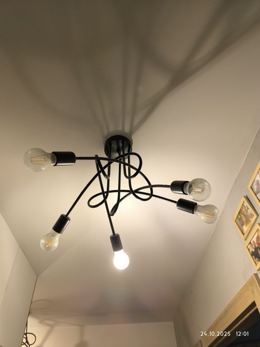 Lampa wisząca sufitowa zawijana loft 5xE27 Żyrandol