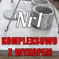 Betonowe Zbiorniki-Szamba 10m3 piwnice  Kompleksowo z wykopem