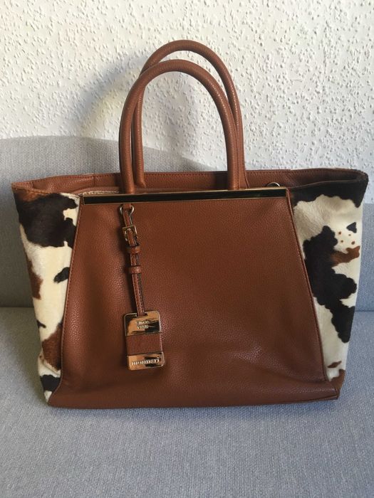 Torebka Monnari brązowa skórzana