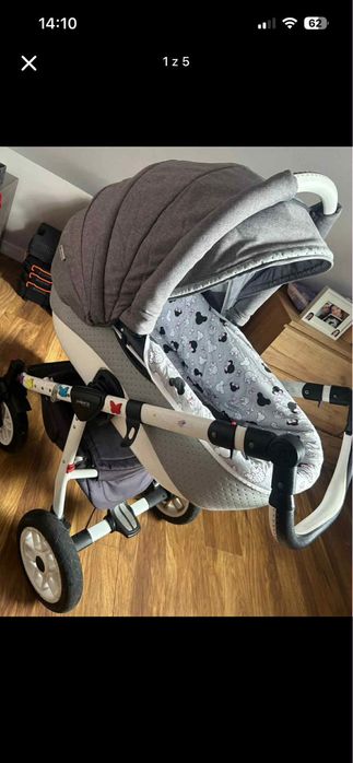 wozek gondola szary i garisy