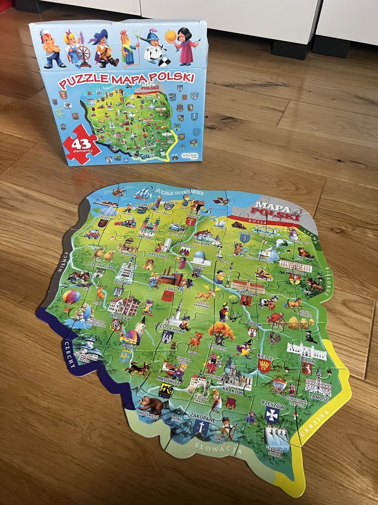 puzzle mapa polski dla dziecka