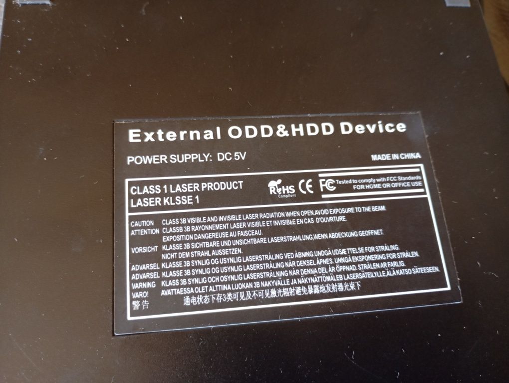 Napęd External odd & HDD device działa