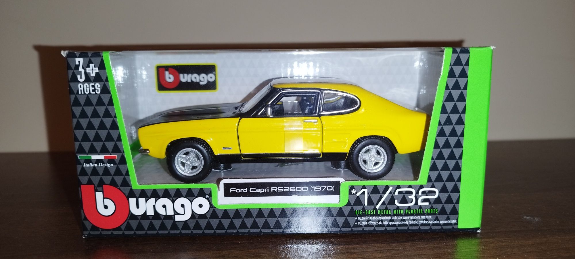 Bburago Ford Capri RS2600 z 1970r, skala 1:32 Burago.